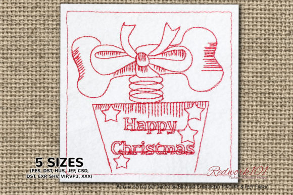 Bone with Red Bow Embroidery Design Review
